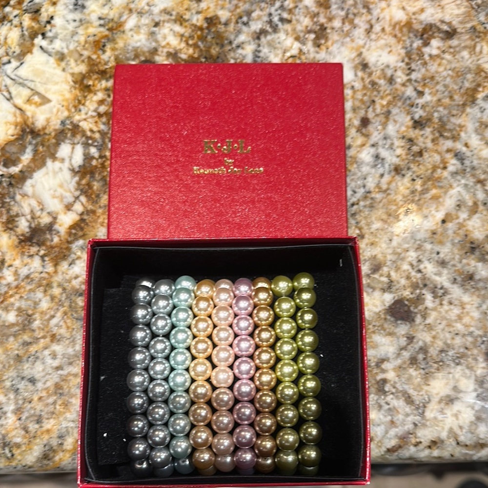 Kenneth J Lane Multi-Color Pearl Bracelet Set
